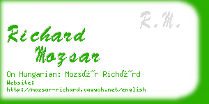 richard mozsar business card
